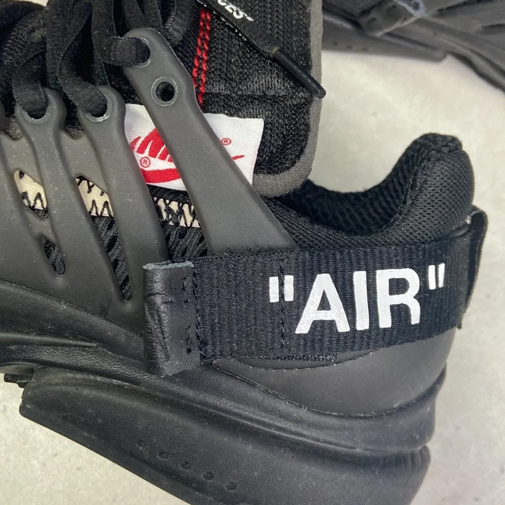 Nike Air Presto OFF-White Virgil The Ten 2018 AA3830-002 Black Lace Up Sneakers - Picture 13 of 15